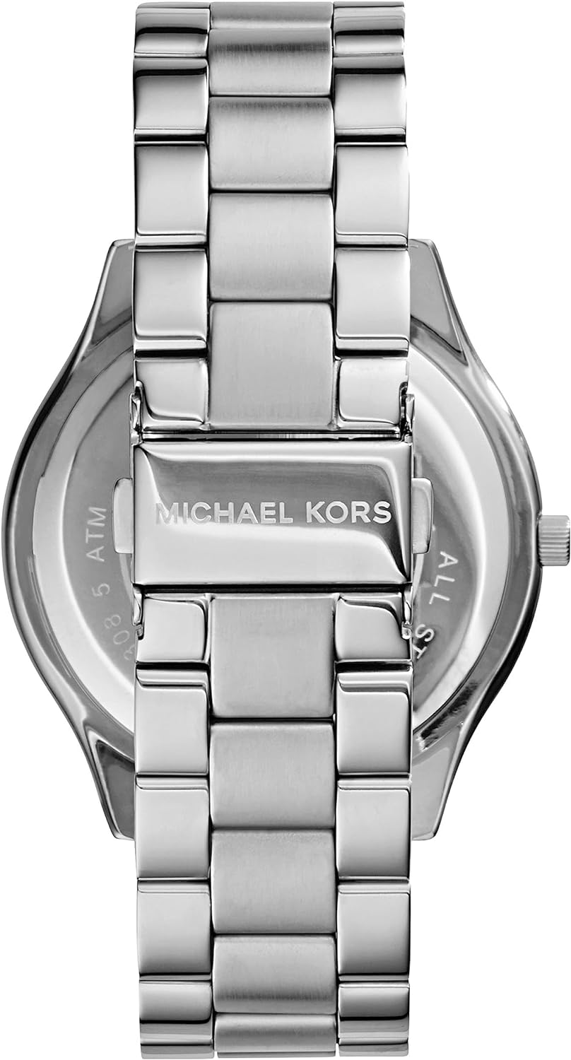 Michael Kors Damen Armbanduhr Slim Runway Edelstahl Armband silber MK3178