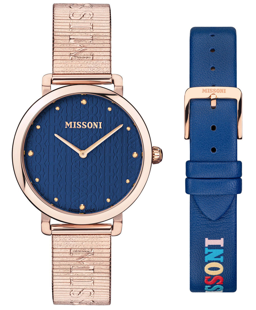 Missoni Damen Armbanduhr Lettering Roségold