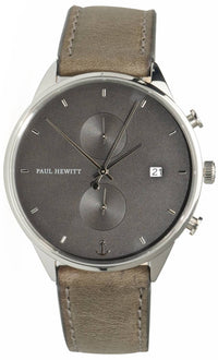 Thumbnail for Paul Hewitt Damen Armbanduhr Chrono Line 42 mm Armband Leder PH-C-S-M-13M