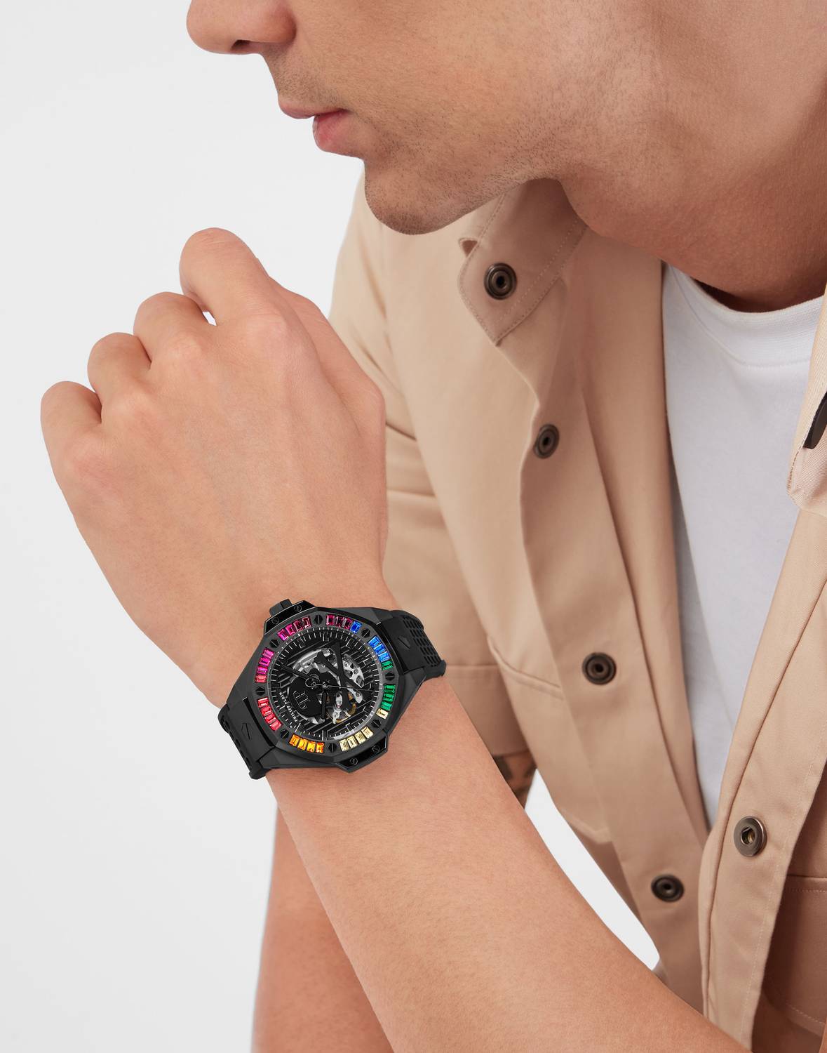 Philipp Plein Automatik Herrenuhr Plein $keleton Royal Rainbow