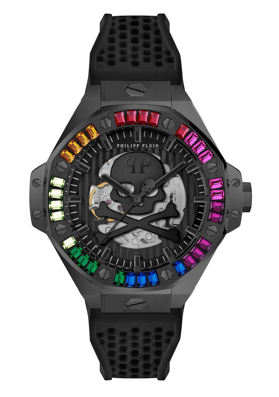 Philipp Plein Automatik Herrenuhr Plein $keleton Royal Rainbow