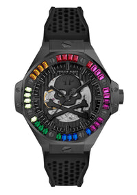 Thumbnail for Philipp Plein Automatik Herrenuhr Plein $keleton Royal Rainbow