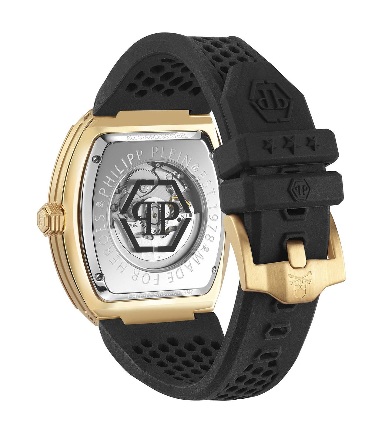 Philipp Plein Automatik Herrenuhr The $keleton Gold Rush PWBAA0321