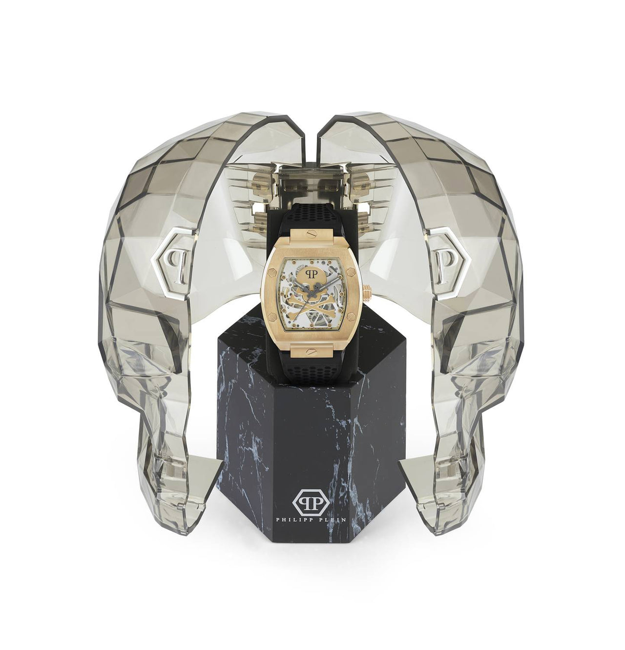 Philipp Plein Automatik Herrenuhr The $keleton Gold Rush PWBAA0321