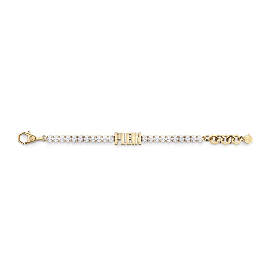 Philipp Plein Damen Armband Armkette Edelstahl IP Gold Lettering