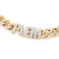 Thumbnail for Philipp Plein Damen Kette Halskette Edelstahl IP Gold Lettering