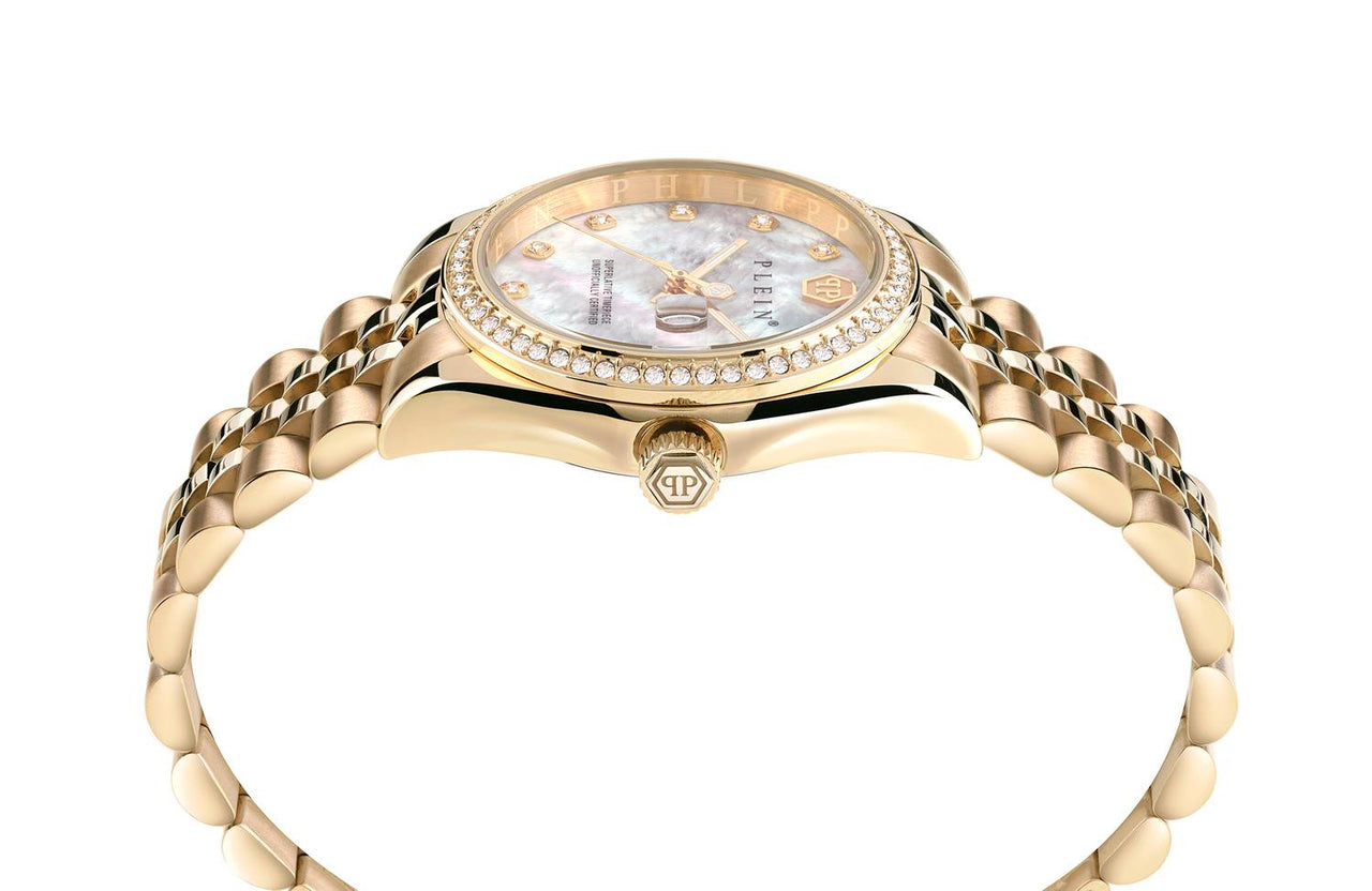 Philipp Plein Damenuhr Date Superlative Gold