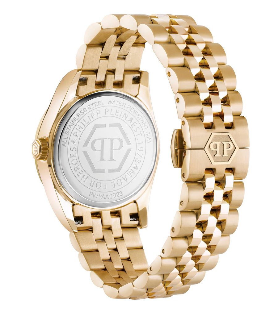 Philipp Plein Damenuhr Date Superlative Crystal Gold