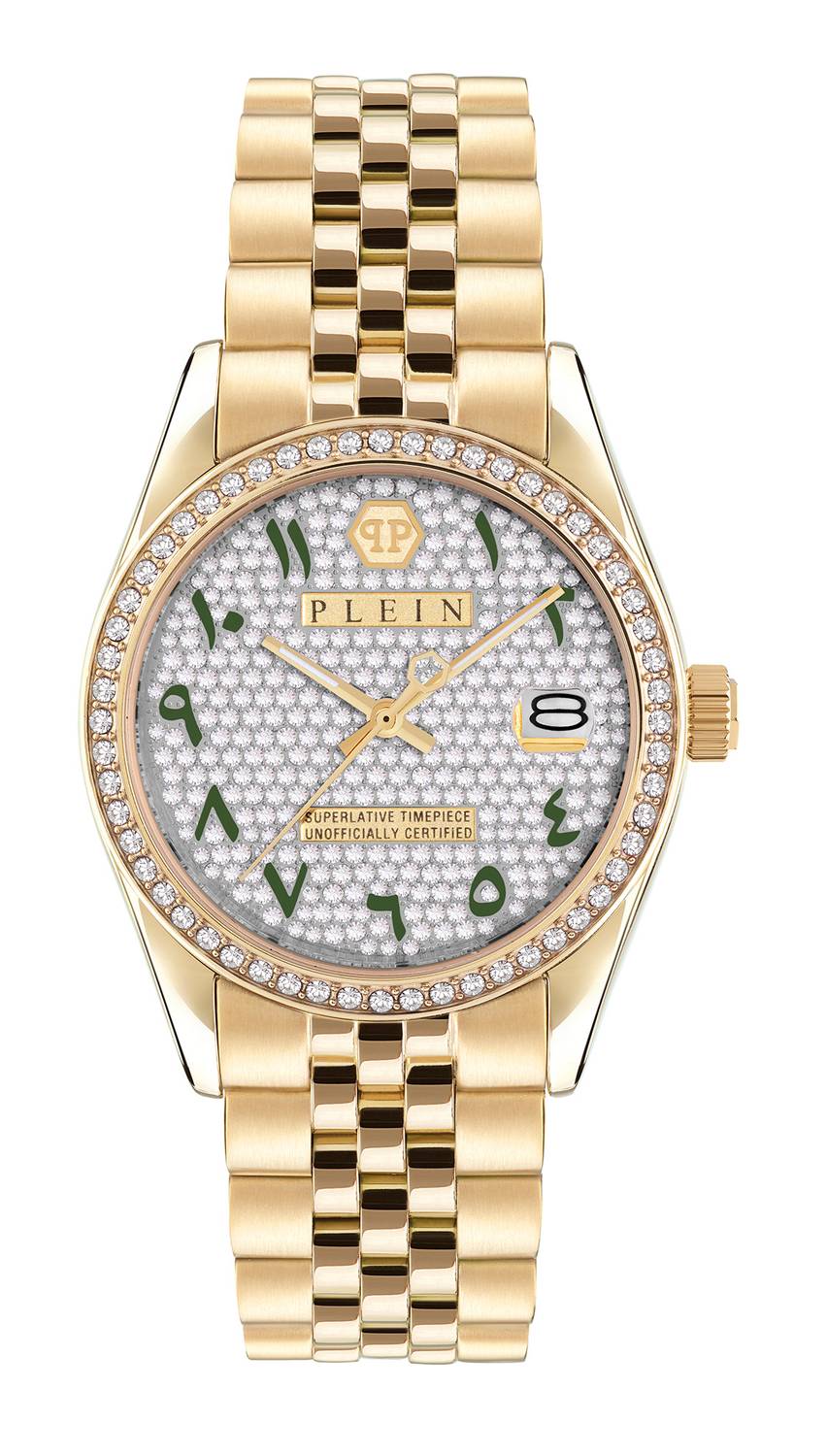 Philipp Plein Damenuhr Date Superlative Gold