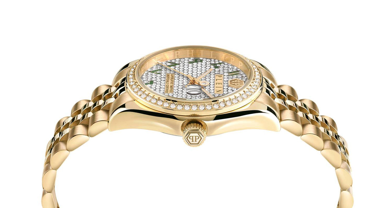 Philipp Plein Damenuhr Date Superlative Gold