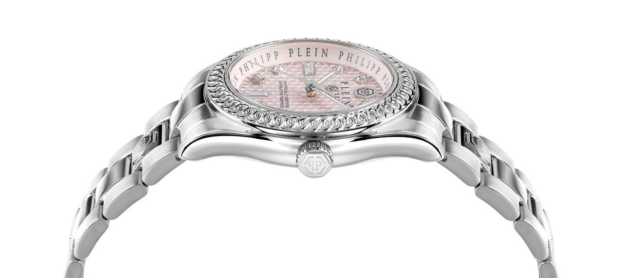 Philipp Plein Damenuhr Queen Crystal Silber