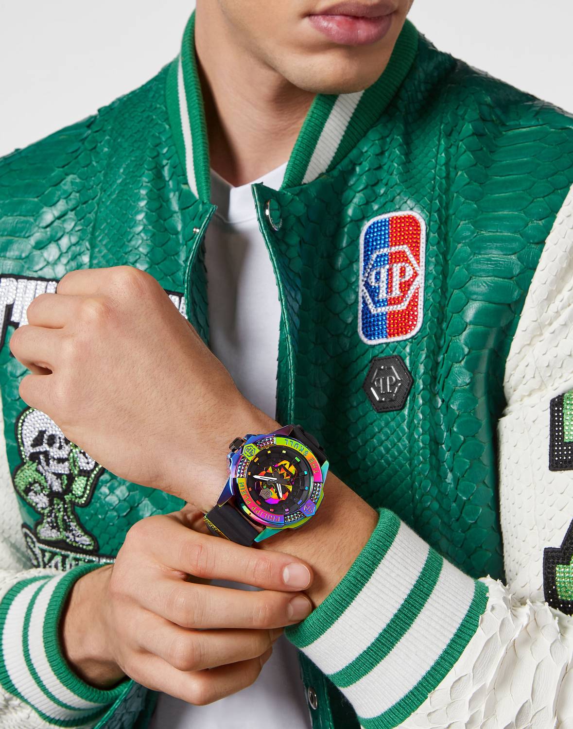 Philipp Plein Herrenuhr The $kull Rainbow