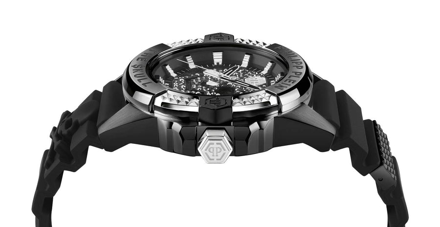 Philipp Plein Herrenuhr The $kull Titan Crystal Schwarz