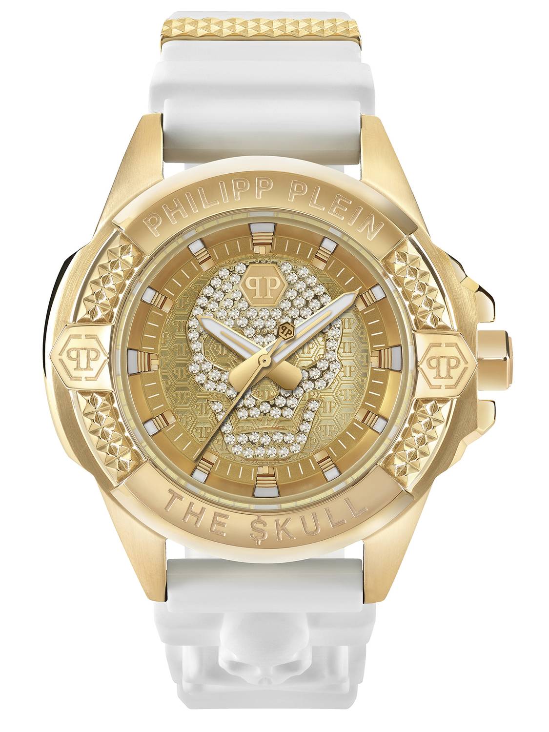 Philipp Plein Herrenuhr The $kull Titan Crystal Weiß PWAAA1221