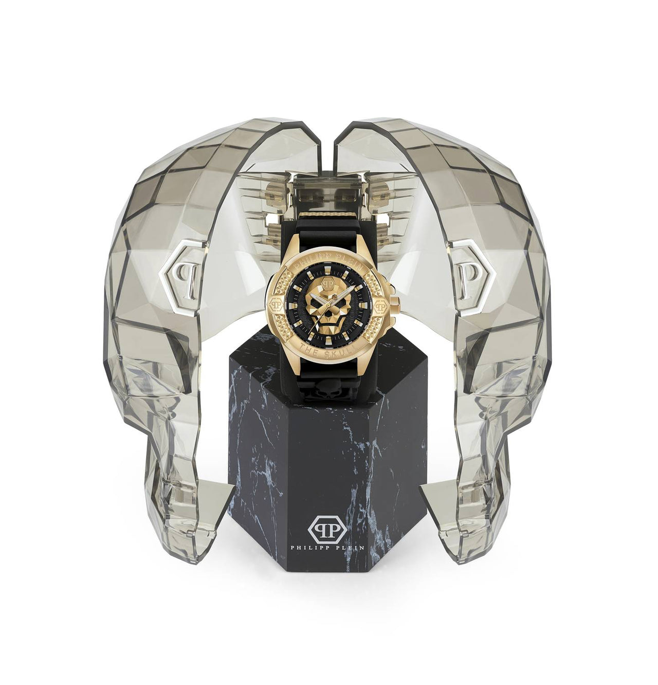 Philipp Plein Herrenuhr The $kull Titan Gold PWAAA0221