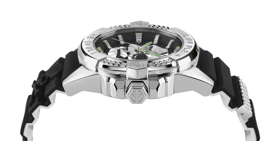 Philipp Plein Herrenuhr The $kull Titan silber  PWAAA0121