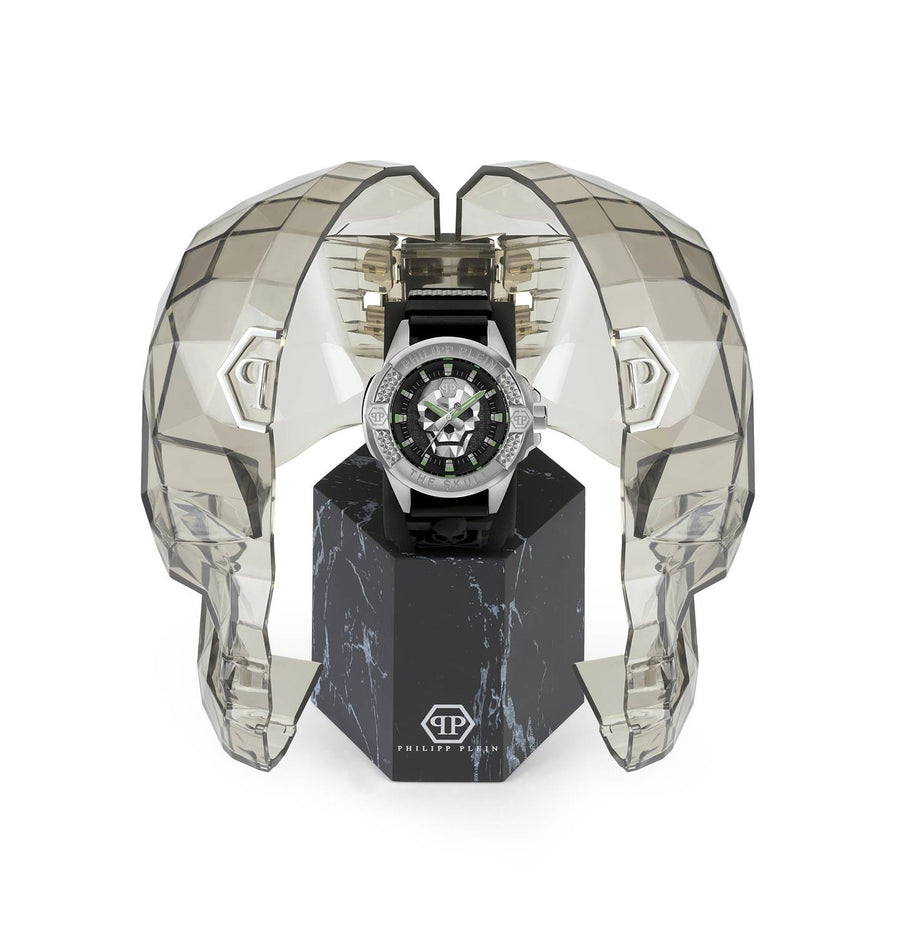 Philipp Plein Herrenuhr The $kull Titan silber  PWAAA0121