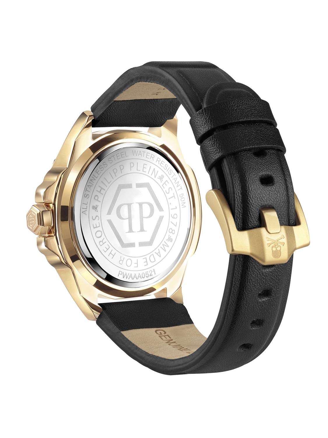 Philipp Plein Herrenuhr The $kull Titan Gold PWAAA0521