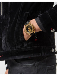 Thumbnail for Philipp Plein Herrenuhr The $kull Titan Gold PWAAA0521