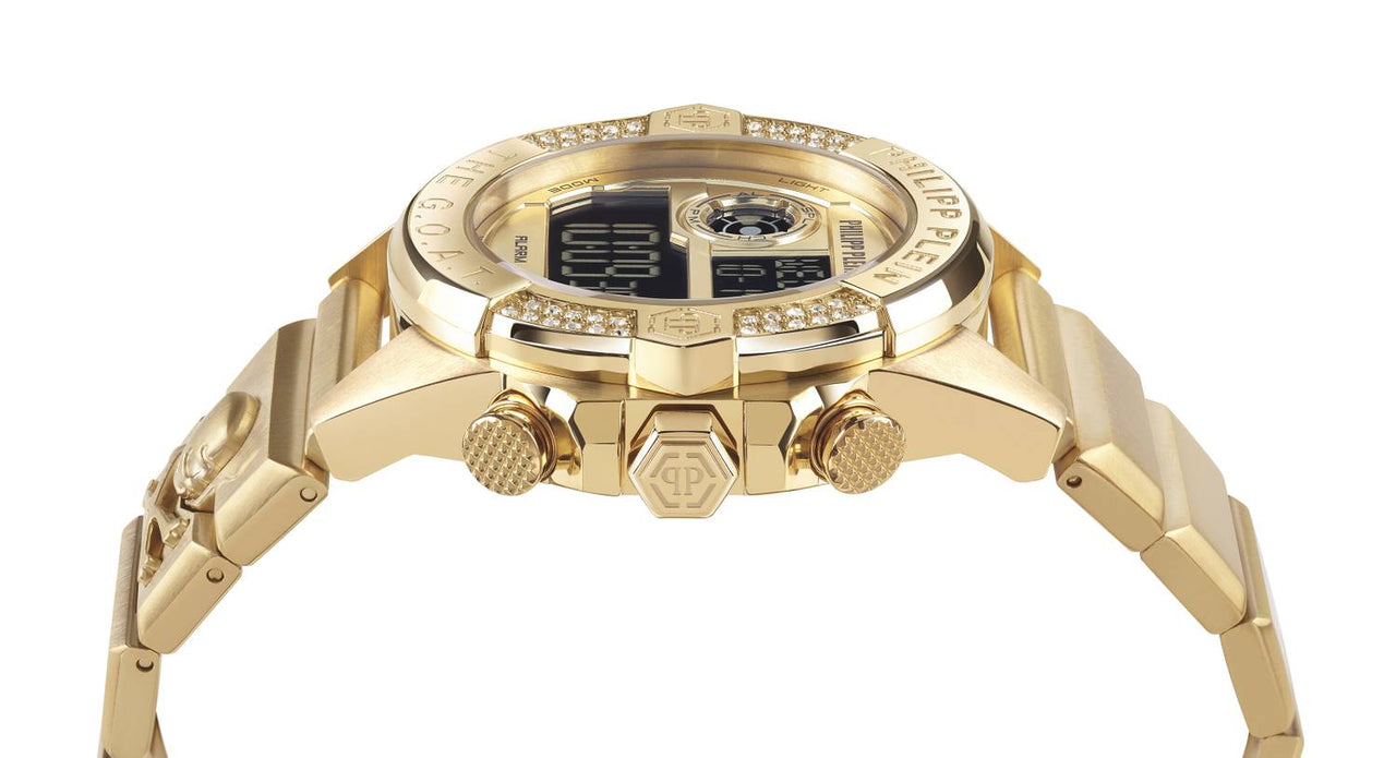 Philipp Plein Herrenuhr The G.O.A.T. Starfire Crystal Gold