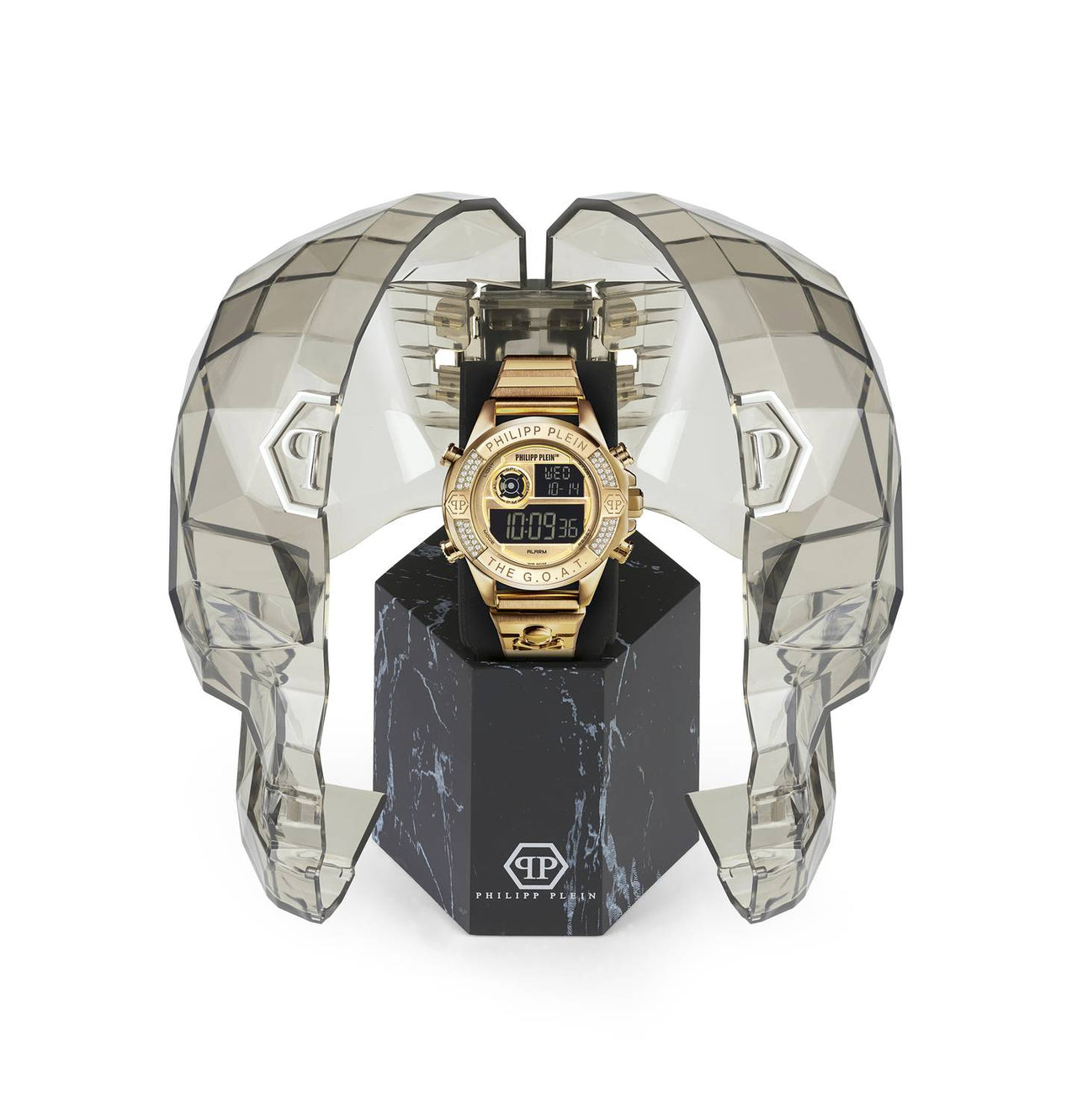 Philipp Plein Herrenuhr The G.O.A.T. Starfire Crystal Gold