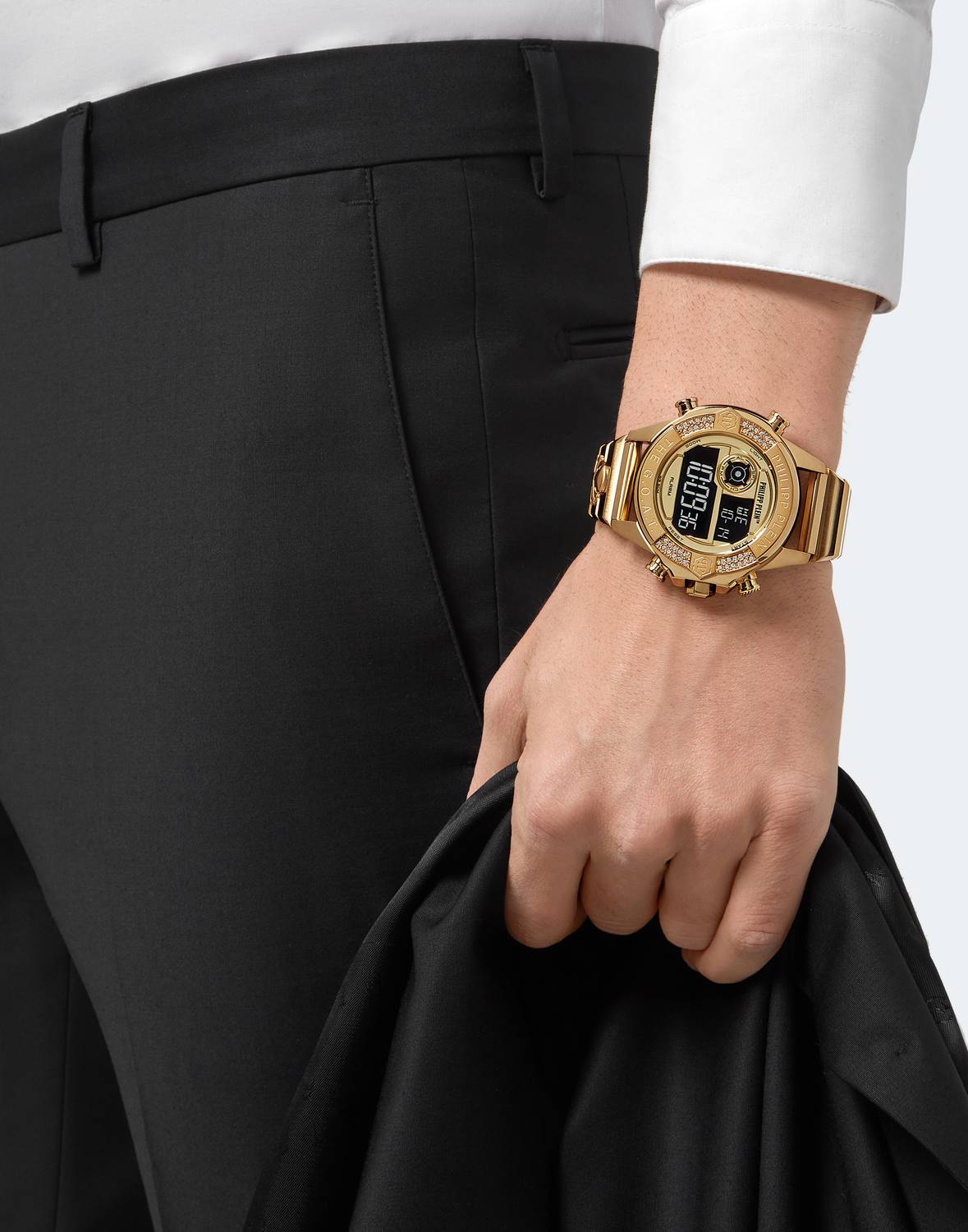 Philipp Plein Herrenuhr The G.O.A.T. Starfire Crystal Gold