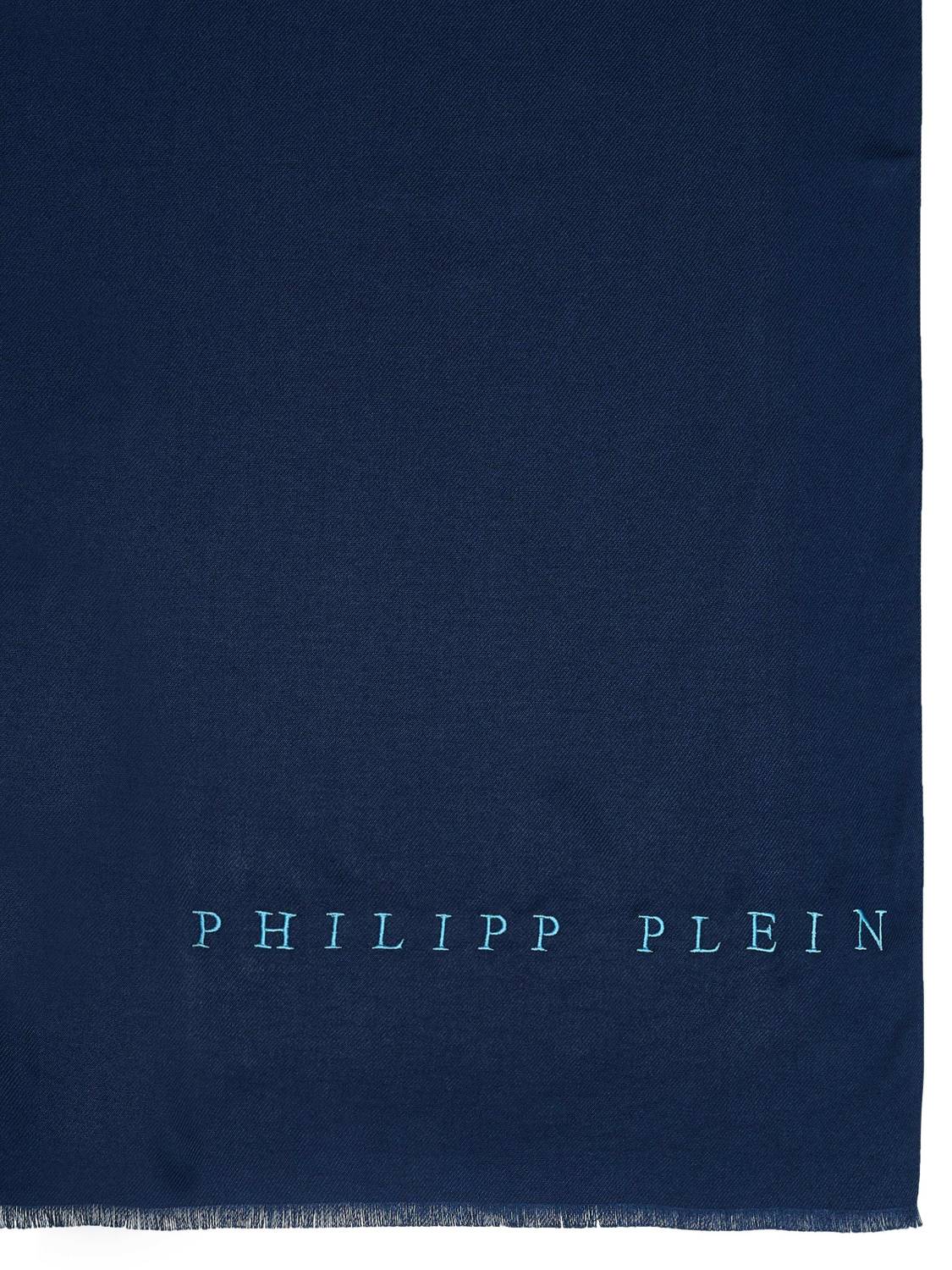 Philippe Plein Schal Halstuch Stola mit gesticktem Logo