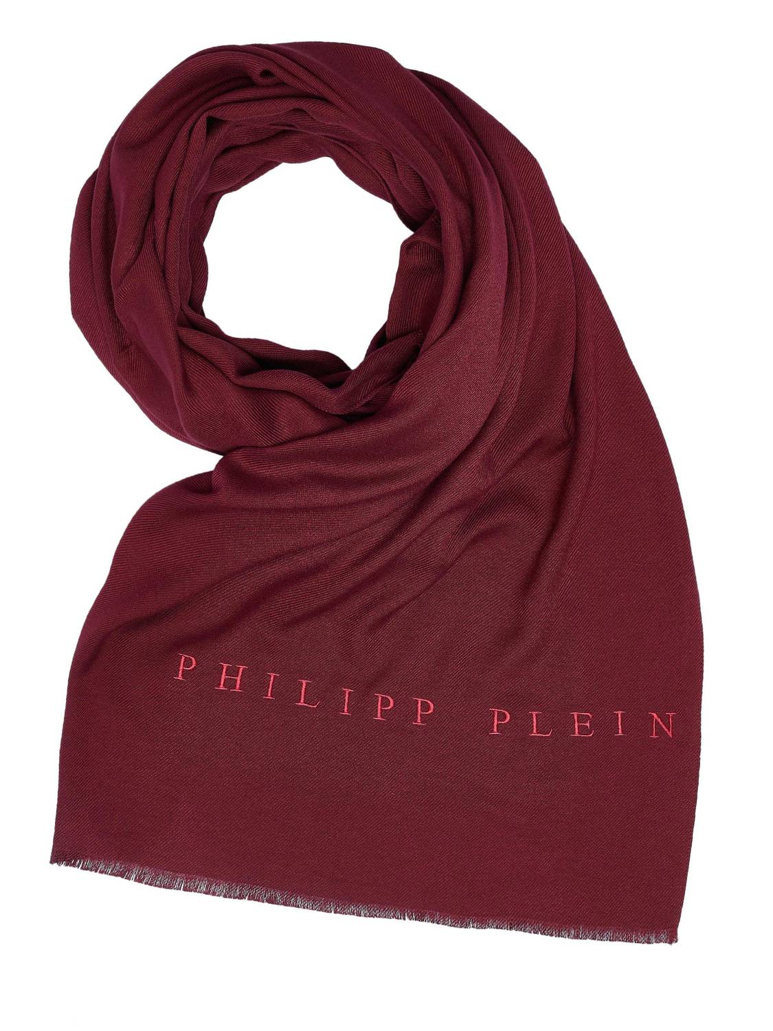 Philippe Plein Schal Halstuch Stola mit gesticktem Logo