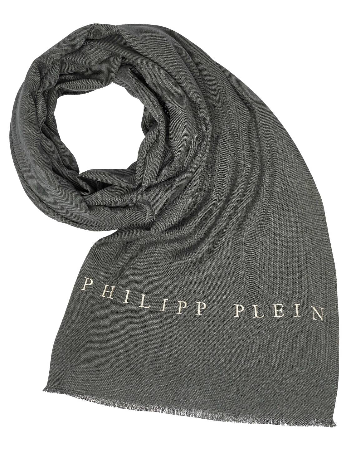 Philippe Plein Schal Halstuch Stola mit gesticktem Logo