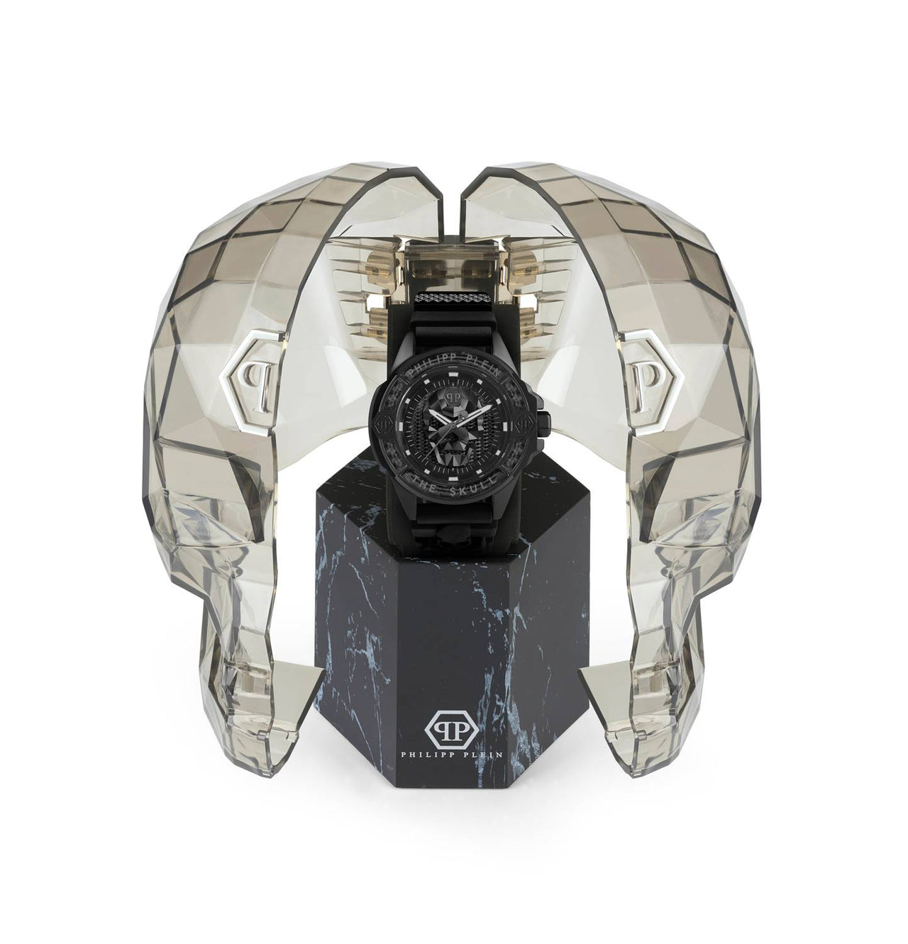 Philipp Plein Herrenuhr The $kull Carbon Fiber