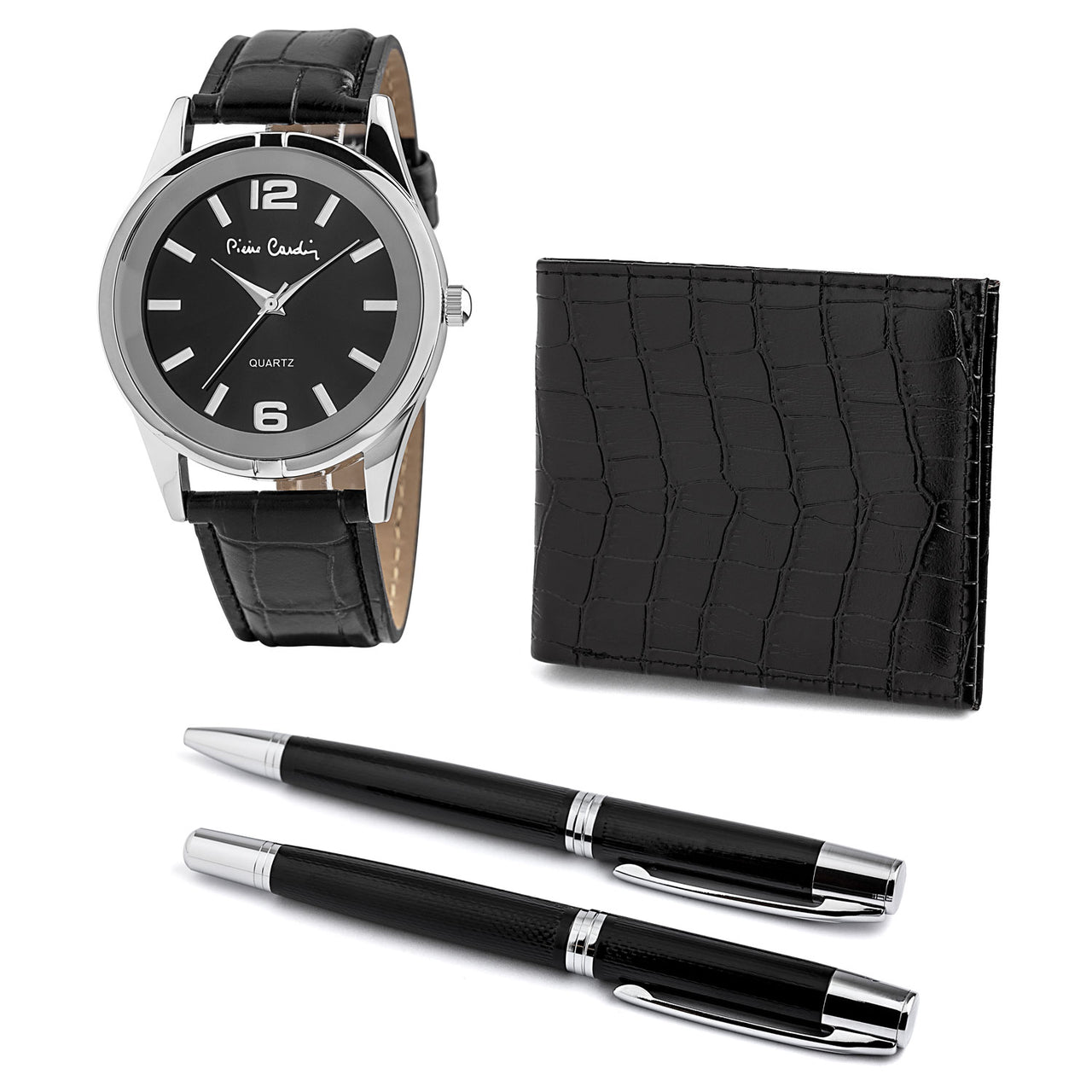 Pierre Cardin Geschenk Set Uhr & Geldbörse & Kugelschreiber