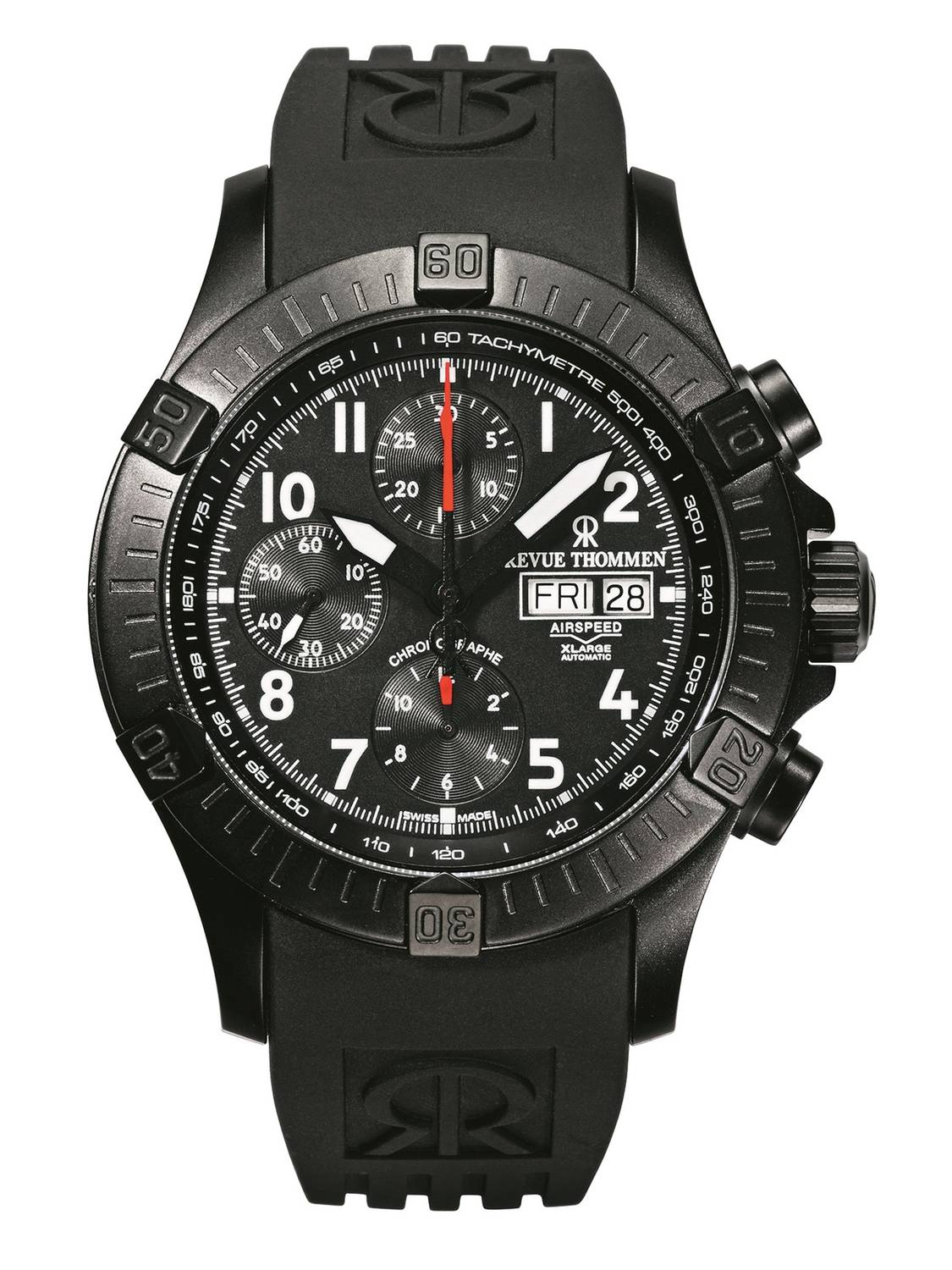 Revue Thommen Automatik Armbanduhr Airspeed Xlarge Pioneer Chrono