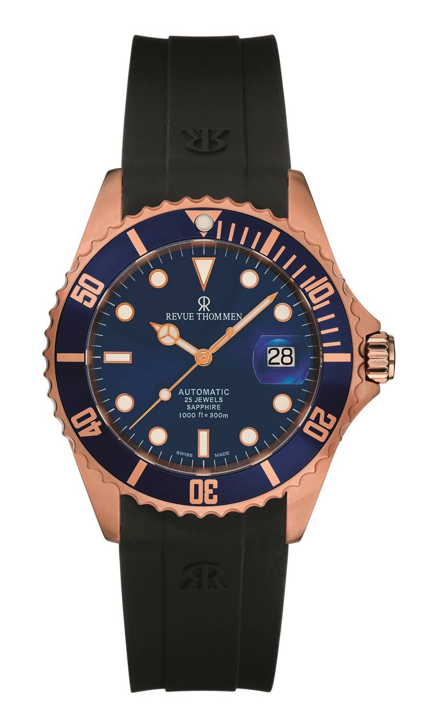 Revue Thommen Herren Armbanduhr Automatic 42 mm Armband Silikon 17571.2865