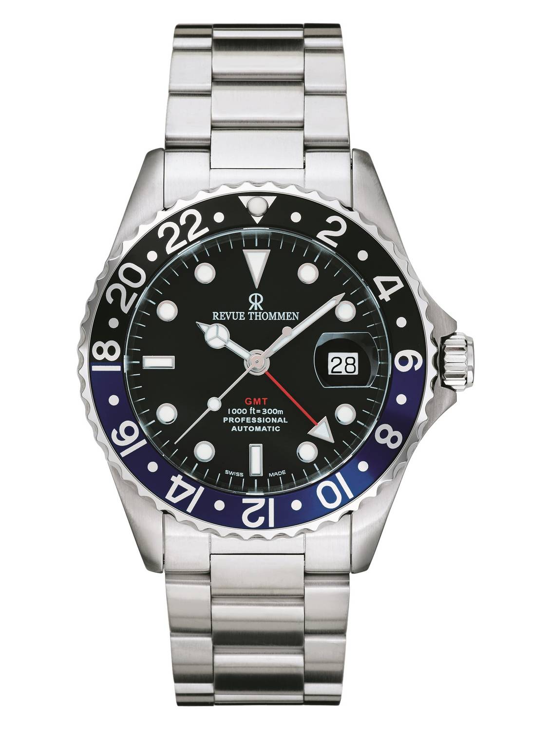 Revue Thommen Herren Armbanduhr Automatik Diver GMT 17572.2133