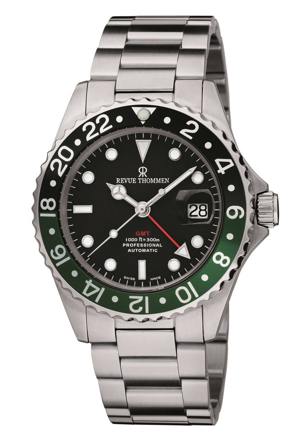 Revue Thommen Herren Armbanduhr Automatik Diver GMT 17572.2138