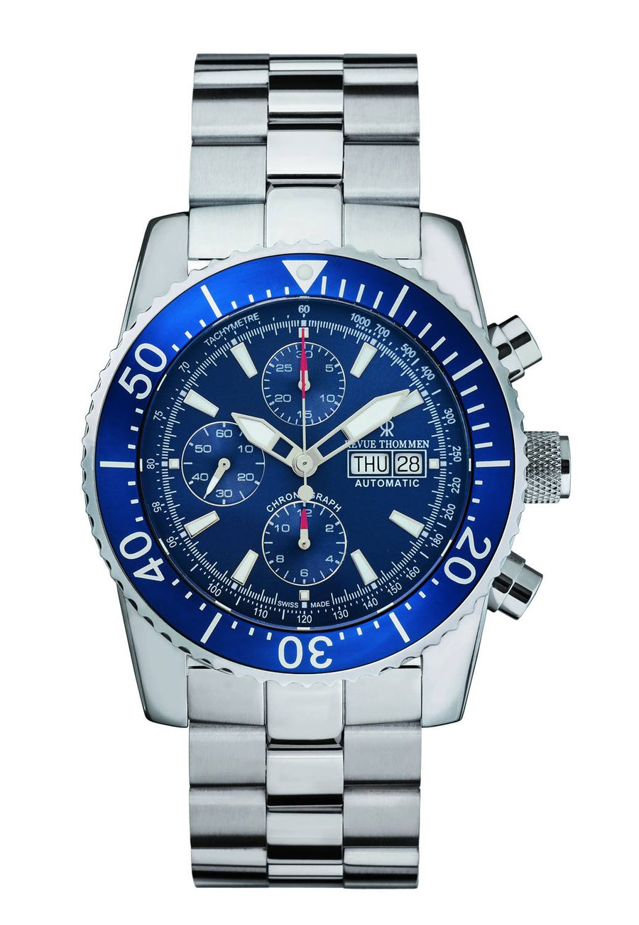 Revue Thommen Herren Armbanduhr Diver Automatic 46 mm Armband Edelstahl 17030.6133