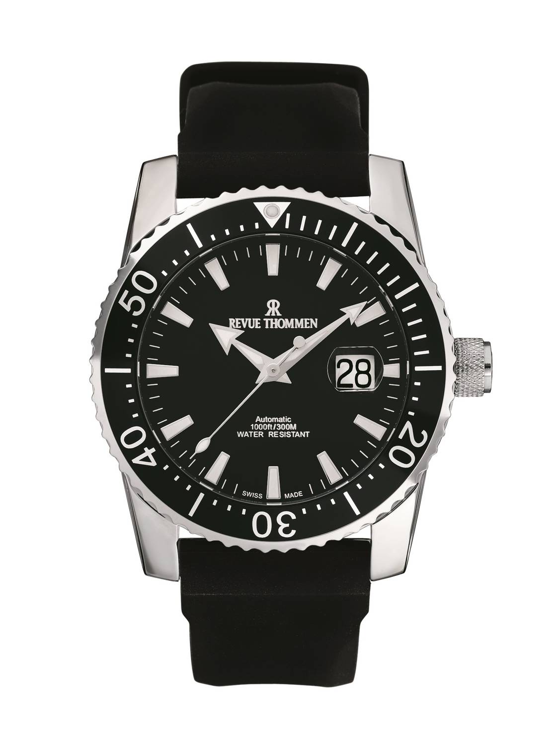 Revue Thommen Herren Armbanduhr Taucheruhr Automatik Werk Kautschukband 17030.2537