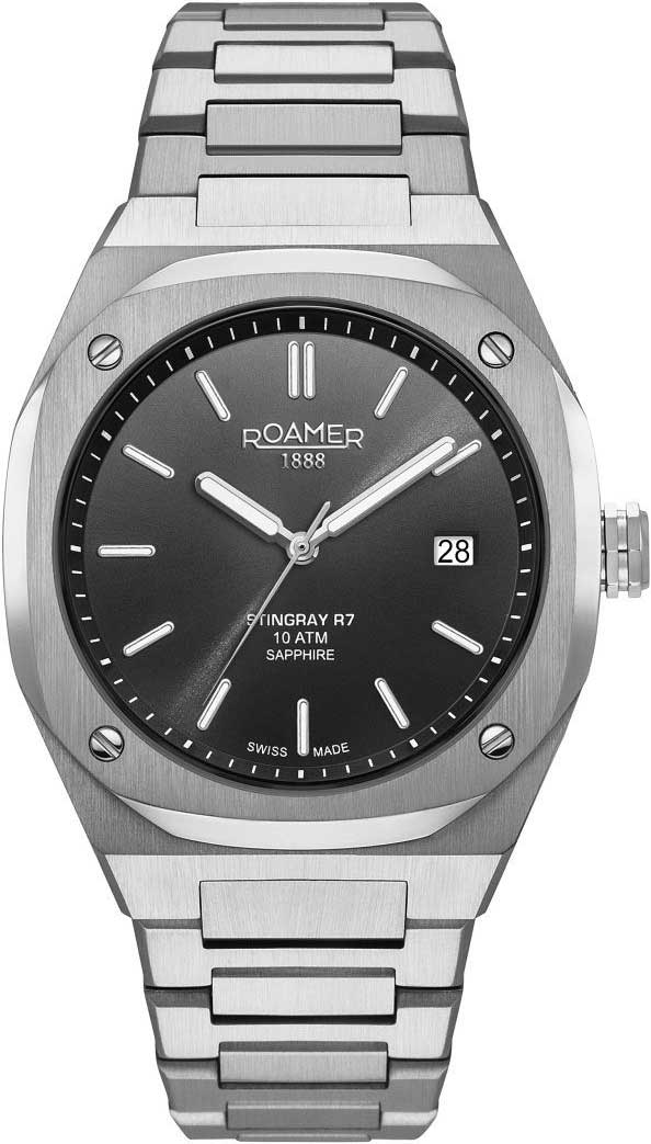 Roamer Herren Armbanduhr Stingray R7 40mm Armband Stainless Steel 854833 41 55 50