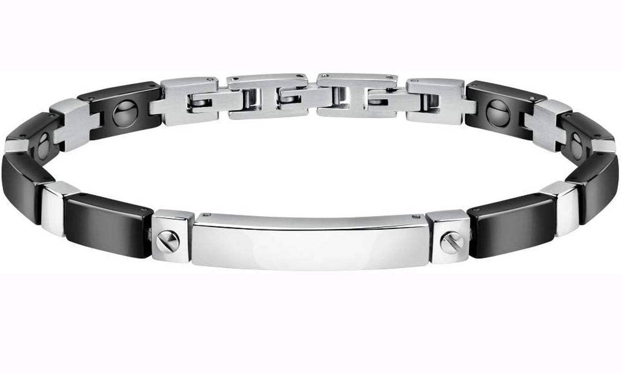 SECTOR Herren Armband CERAMIC BR. BLK CERAMIC & SCREW 22CM