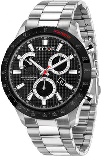 Thumbnail for SECTOR Herren Armbanduhr Chronograph 270 45MM CHR BLACK DIAL BR SS