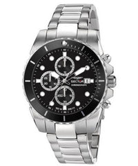 Thumbnail for SECTOR Herren Armbanduhr Chronograph 450 43MM CHR BLACK DIAL BR SS