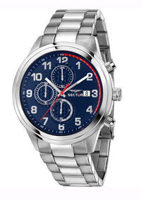 Thumbnail for SECTOR Herren Armbanduhr Chronograph 670 45MM CHR BLUE DIAL BR SS