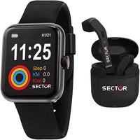 Thumbnail for SECTOR S-03  Smartwatch 43.5*36.5 DIGITAL BLK SIL S+EARPHONE R3251282004