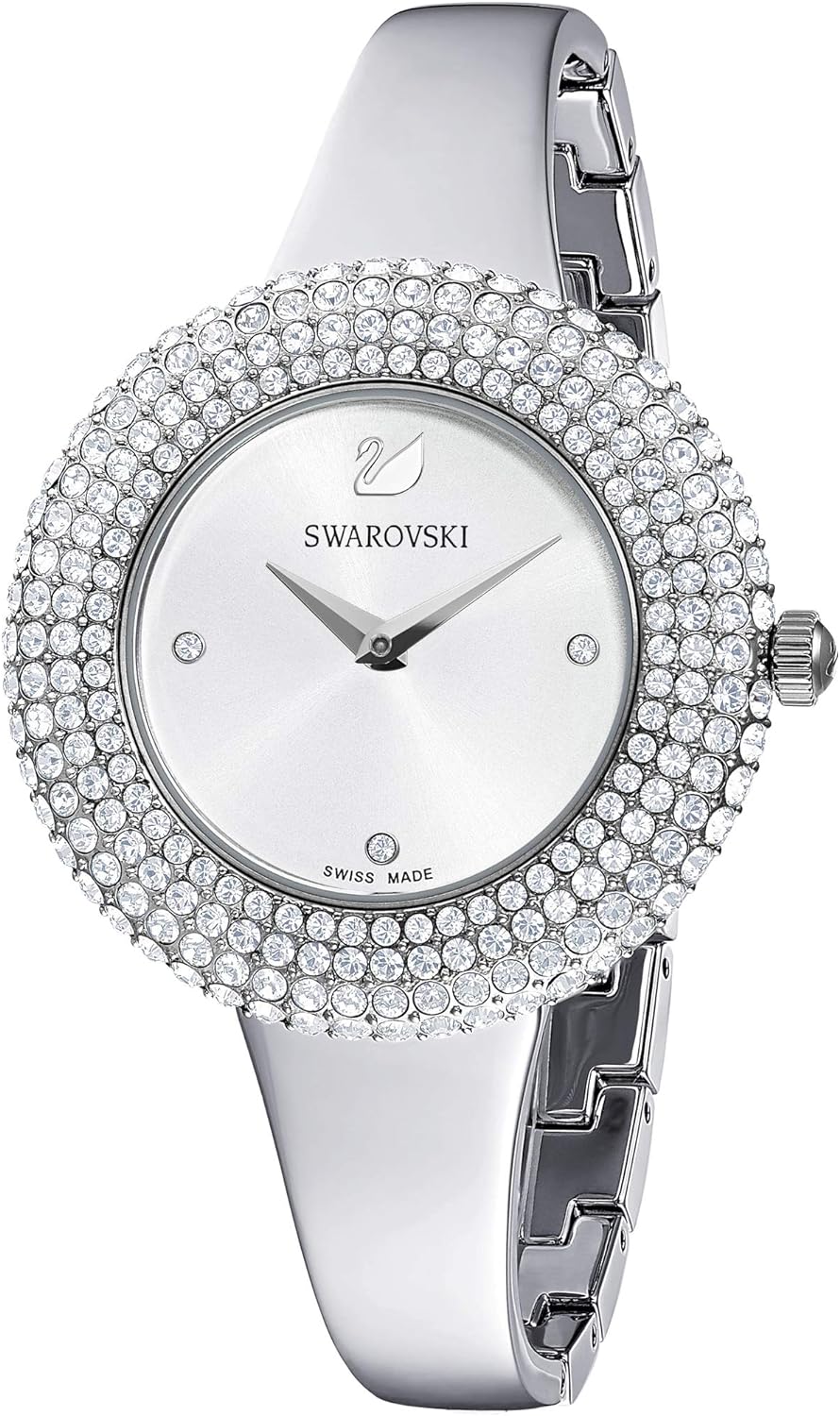 SWAROVSKI Damenuhr Crystal Rose Analog Quarz mit Edelstahl-Armband STS/WHT/STS 5483853