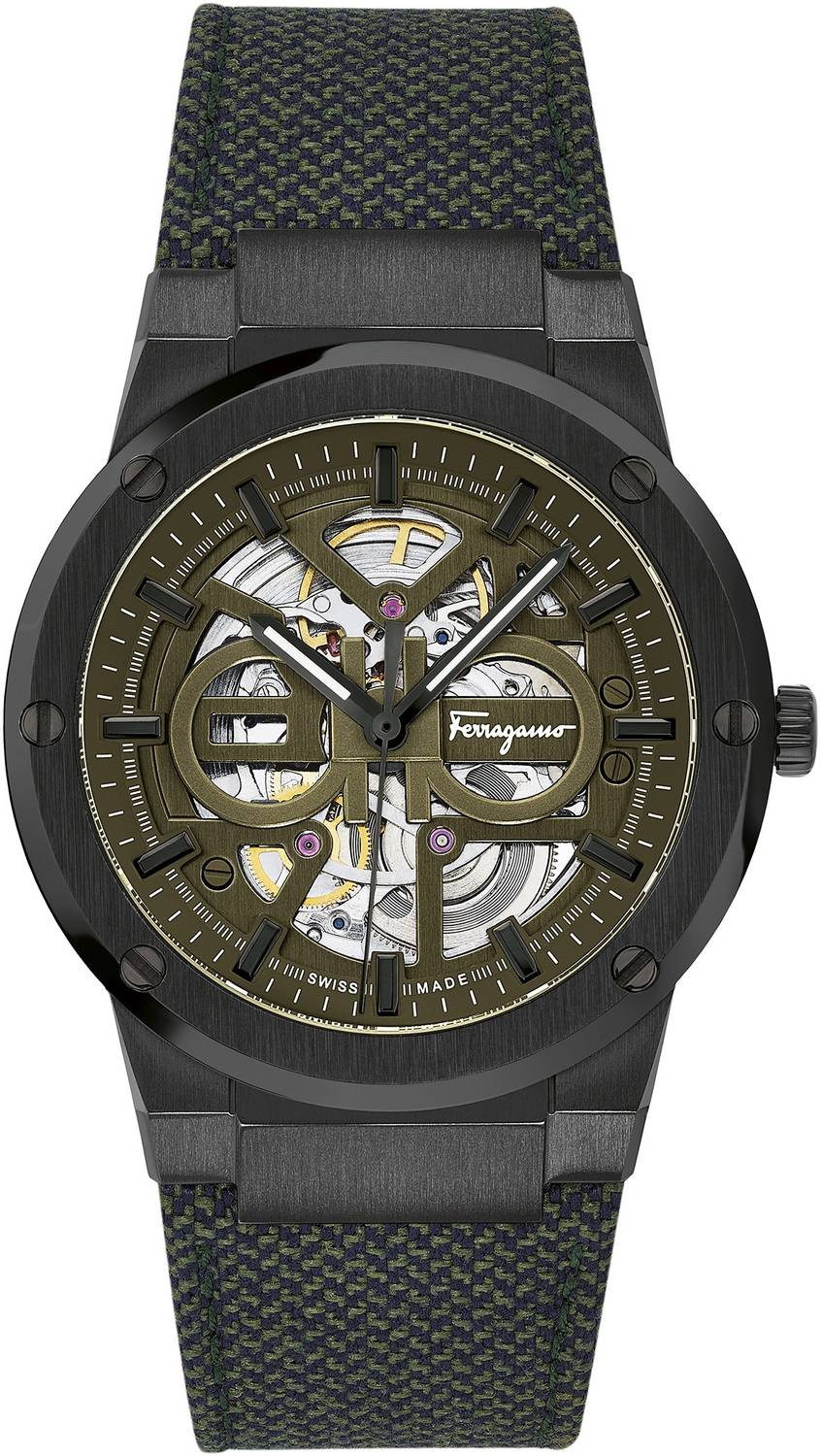 Salvatore Ferragamo F-80 SKELETON  Automatik Herren Armbanduhr 41 mm SFCX00520