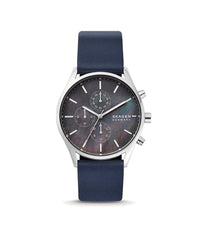 Thumbnail for Skagen Armbanduhr Holst Chronograph Leder meerblau 42 mm SKW6653