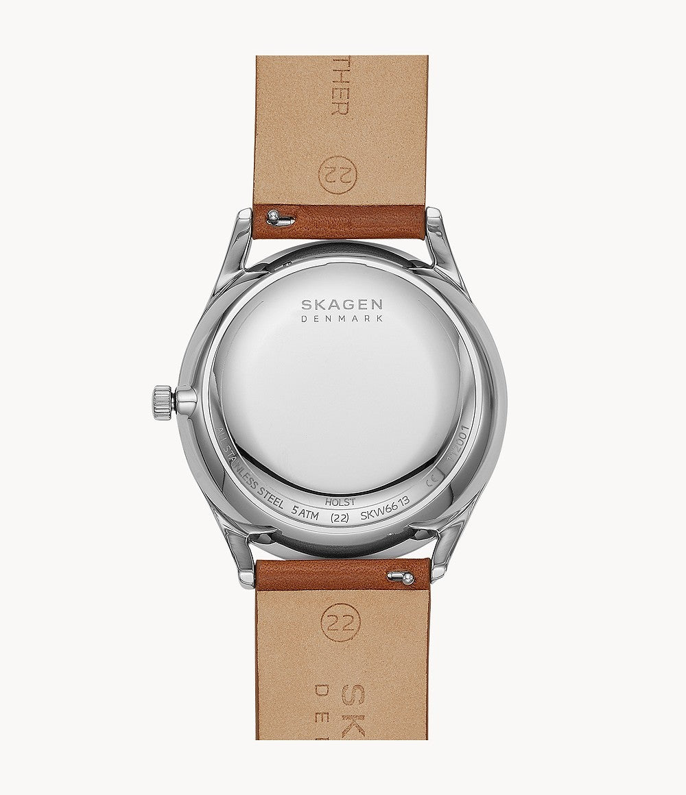 Skagen Armbanduhr Holst Automatic Automatikwerk Leder braun SKW6613 UHR