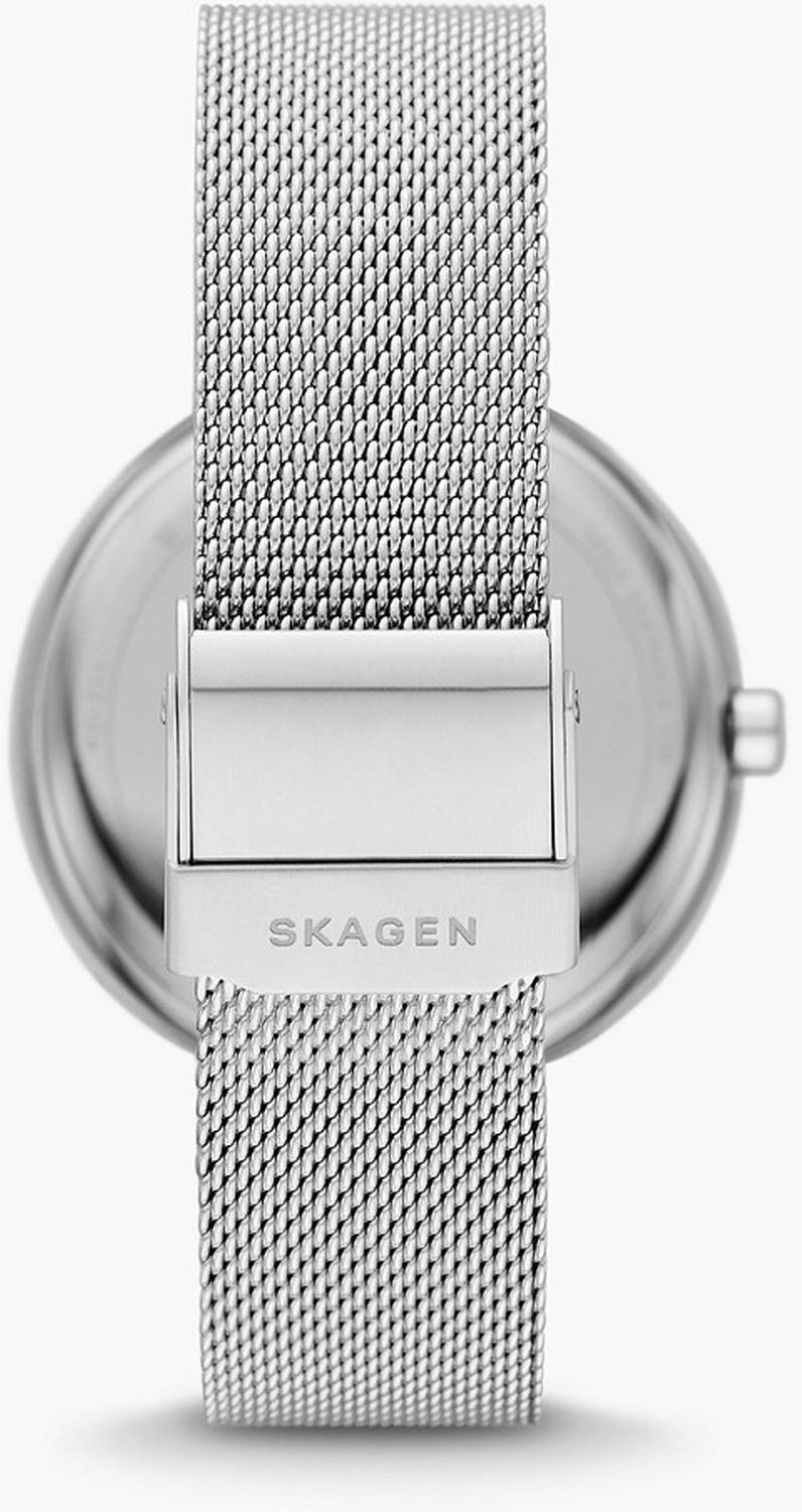 Skagen Damen Armbanduhr Karolina Solarbetriebene silberfarben Steel Mesh 36 mm SKW2979