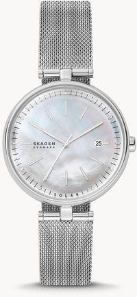 Thumbnail for Skagen Damen Armbanduhr Karolina Solarbetriebene silberfarben Steel Mesh 36 mm SKW2979