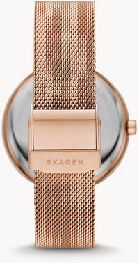 Thumbnail for Skagen Damen Armbanduhr Karolina Solarbetriebene Rose-Tone Steel Mesh 36 mm SKW2980